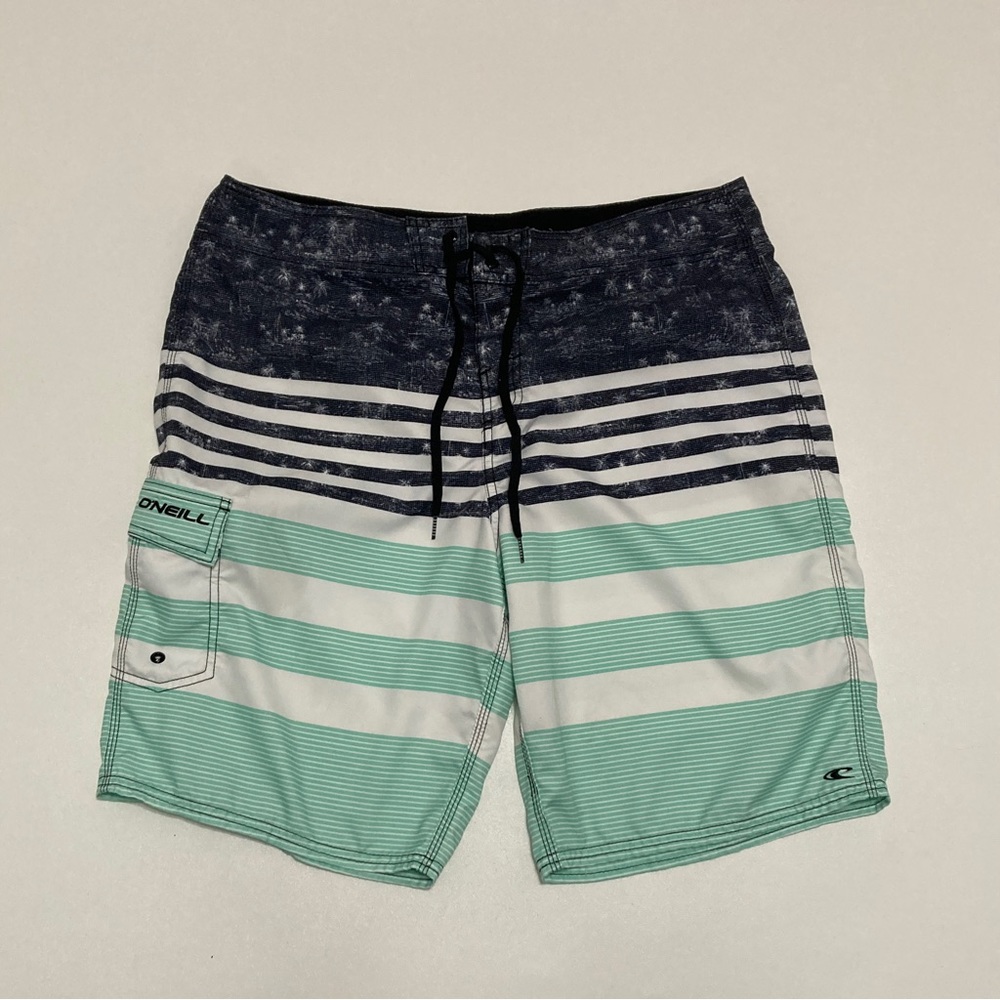 O’Neill Striped Board Shorts Mens Size 36